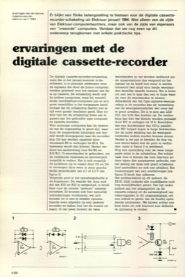 ervaringen met de digitale cassette-recorder