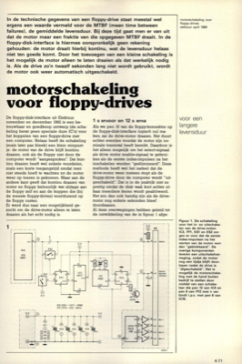motorschakeling voor floppy-drives - voor een langere levensduur