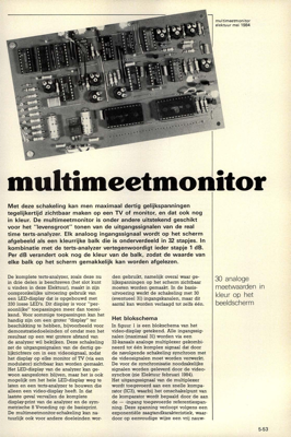 multimeetmonitor - 30 analoge meetwaarden in kleur op het beeldscherm