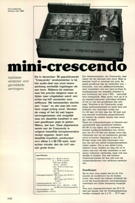 mini-crescendo - topklasse-versterker voor gemiddelde vermogens