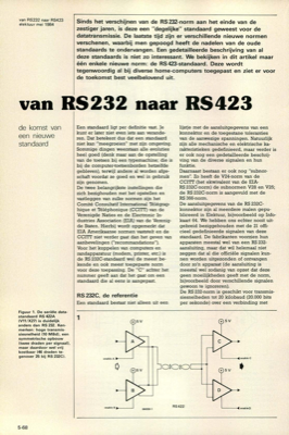 van RS 232 naar RS 423 - de komst van een nieuwe standaard