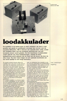 loodakkulader - met tweetraps-regeling