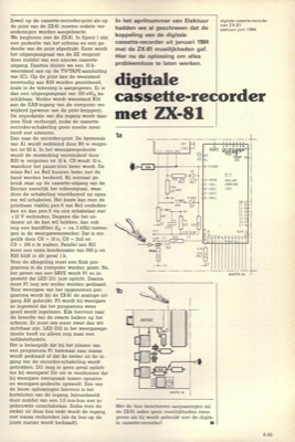 digitale cassette-recorder met ZX-81