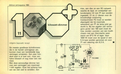 Kakadu stoom Miljard kilowatt-dimmer - volgens beproefd recept | Elektor Magazine