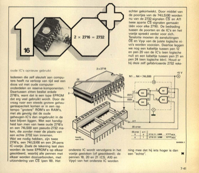 2 x 2716 = 2732 - oude IC's opnieuw gebruikt