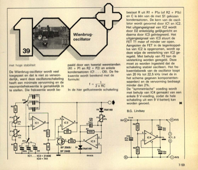 Wiensbrug - oscillator - met hoge stabiliteit