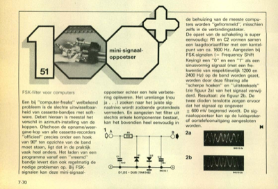 mini-signaaloppoetser - FSK-filter voor computers