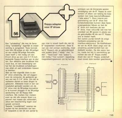 floppy-adapter voor 8''-drivers