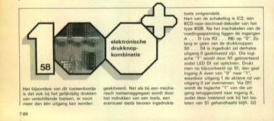 elektronische drukknopkombinatie