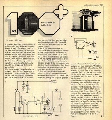 automatisch toiletlicht - deur open, licht aan