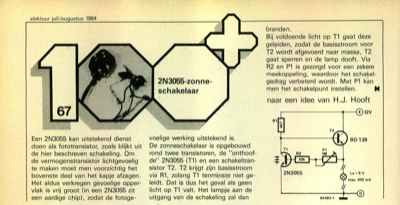 2N3055-zonneschakelaar