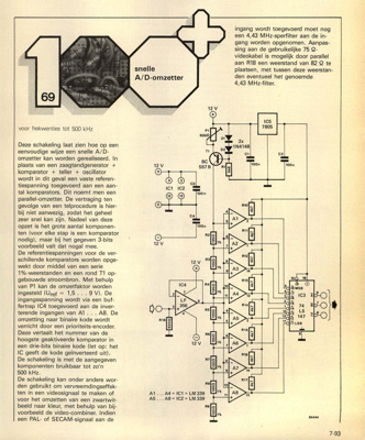 snelle A/D-omzetter - voor frekwenties tot 500 kHz