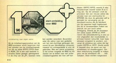 start-omleiding voor 6502 - initialisering naar eigen wens