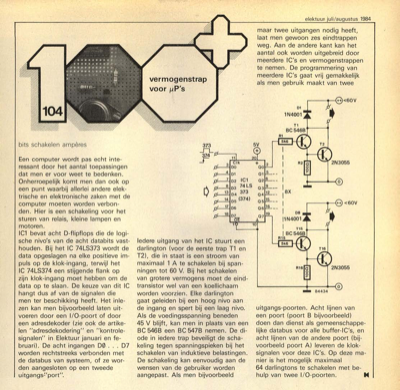 vermogenstrap voor µP's - bits schakelen ampères