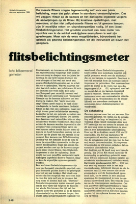 flitsbelichtingsmeter - licht bliksemsnel gemeten