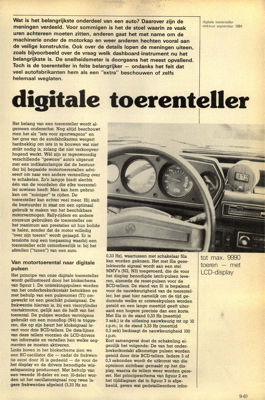 digitale toerenteller - tot max. 9990 toeren - met LCD-display