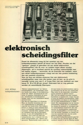 elektronische scheidingsfilter - voor aktieve luidsprekerboxen