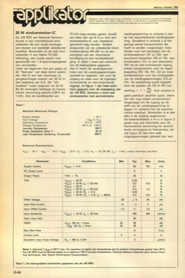 applikator: de LM 1875 - een 20 W eindversterker-IC