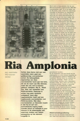 Ria Amplonia - een exentrieke MD-voorversterker