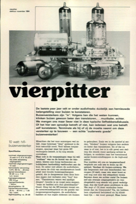 vierpitter - 10 watt hifi-buizenversterker