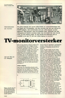 TV-monitorversterker - televisietoestel als monitor