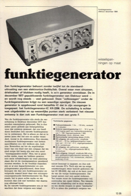 funktiegenerator - wisselspanningen op maat