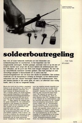 soldeerboutregeling - …met hele sinussen