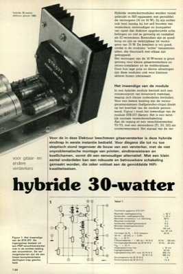 hybride 30-watter - voor fitaar- en andere versterkers