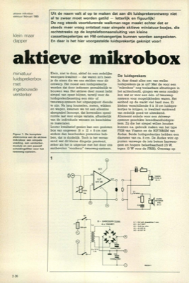 aktieve mikrobox - miniatuur luidsprekerbox met ingebouwde versterker