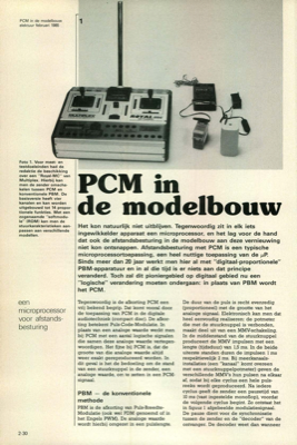 PCM in de modelbouw - een microprocessor voor afstandsbesturing