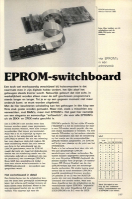 EPROM-switchboard - vier EPROM's in één adresbereik