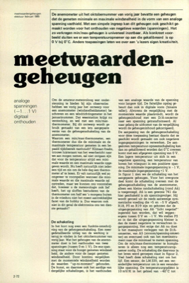 meetwaardengeheugen - analoge spanningen (-1…1 V) digitaal onthouden