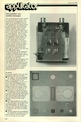 applikator: GHz-transistor voor satelliet-ontvangers