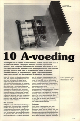 10 A-voeding - met spanningsstabilisator-IC's