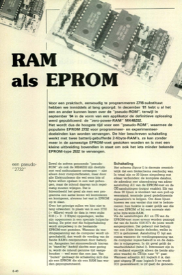 RAM als EPROM - een pseudo-""2732""