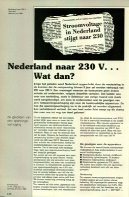 Nederland naar 230 V… Wat dan? - de gevolgen van een spanningsverhoging