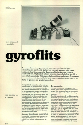 gyroflits - een stilstaand zwaailicht