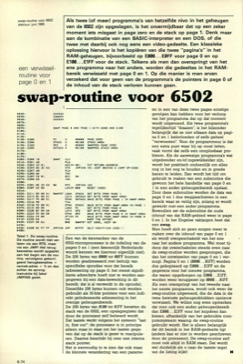 swap-routine voor 6502 - een verwisselroutine voor page 0 en 1