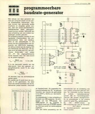 programmeerbare baudrate-generator