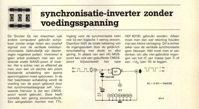 synchronisatie-inverter zonder voedingsspanning