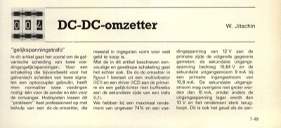 DC-DC-omzetter - ""gelijkspanningstrafo""