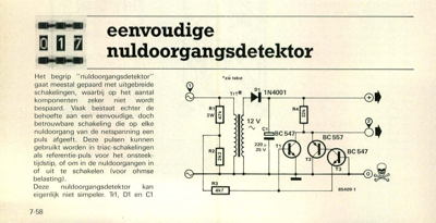 eenvoudige nuldoorgangsdetektor