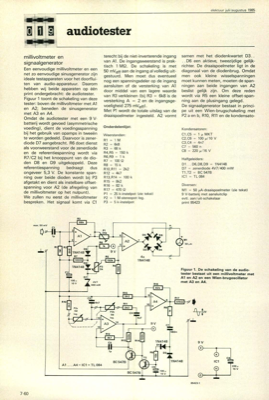 audiotester - millivoltmeter en signaalgenerator