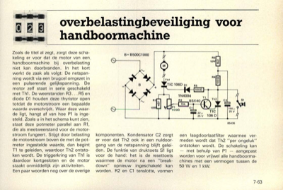 overbelastingbeveiliging voor handboormachine