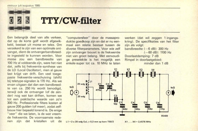 TTY/CW-filter