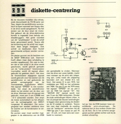 diskette-centrering