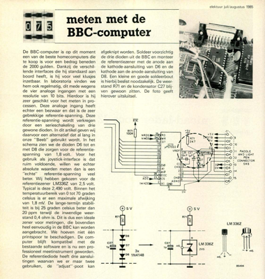 meten met de BBC-computer