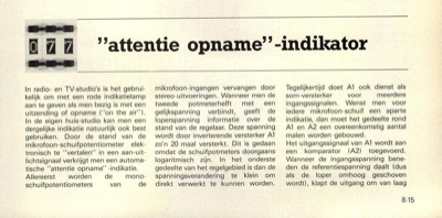 ""attentie opname""-indikator