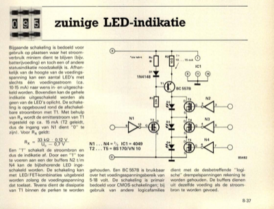 zuinige LED-indikatie