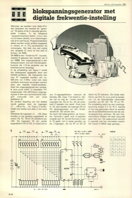 blokspanningsgenerator met digitale frekwentie-instelling